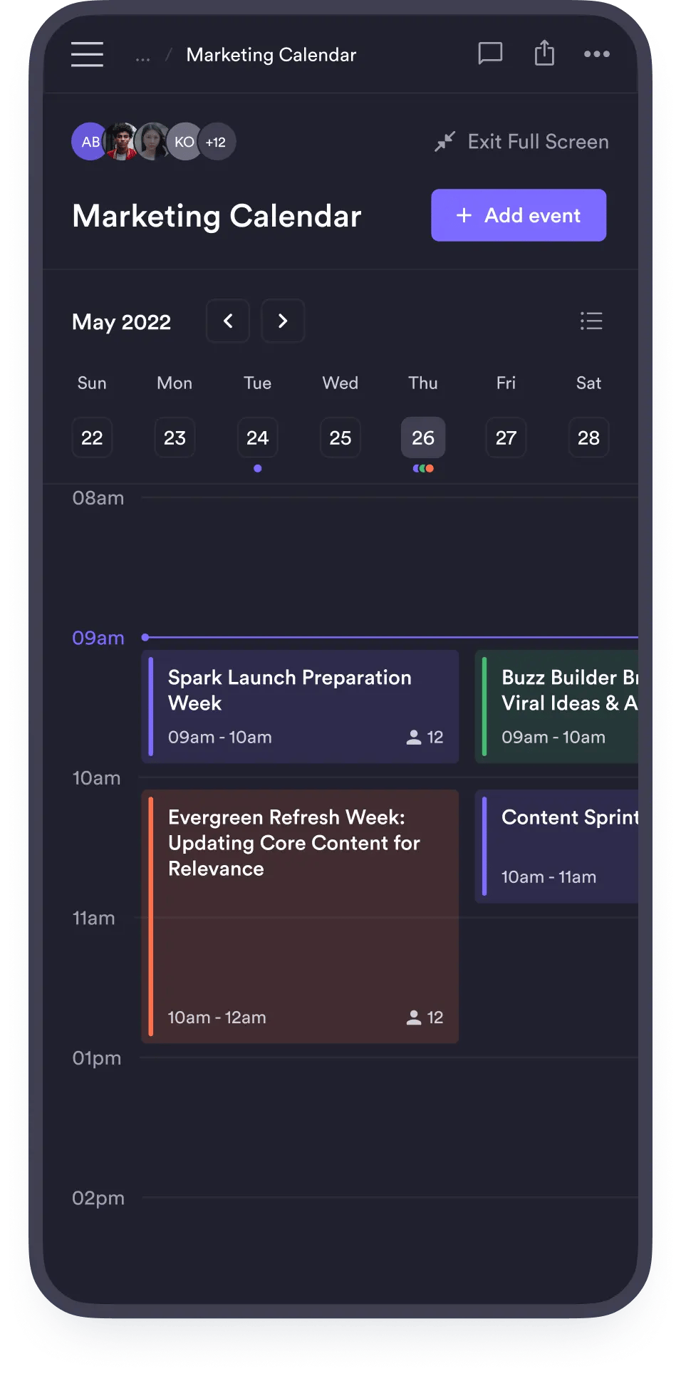 Phone showing pivot in action interface