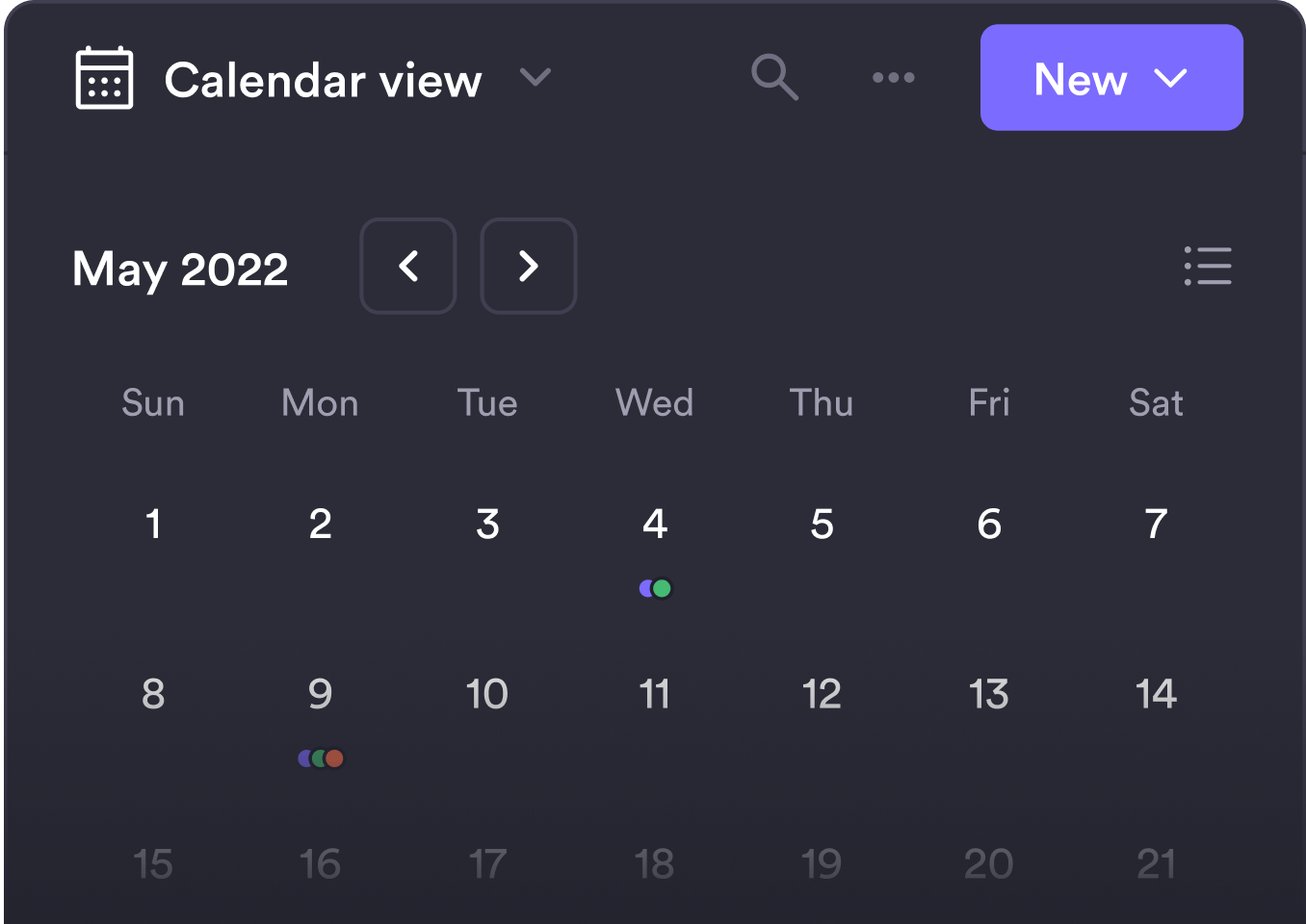Illustration showing different view options
