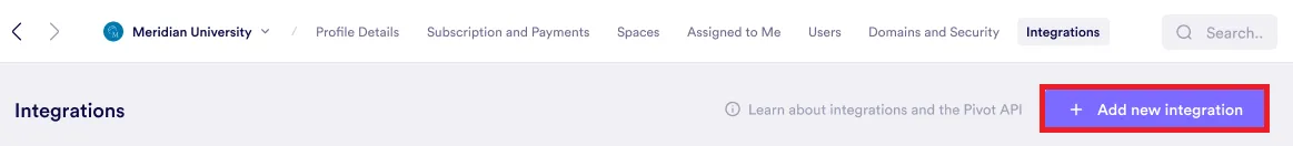 Adding a New Integration - Step 1