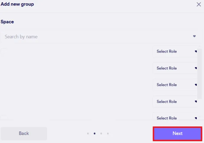Adding a New Group - Step 3