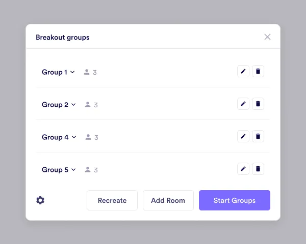 Breakout groups - review
groups