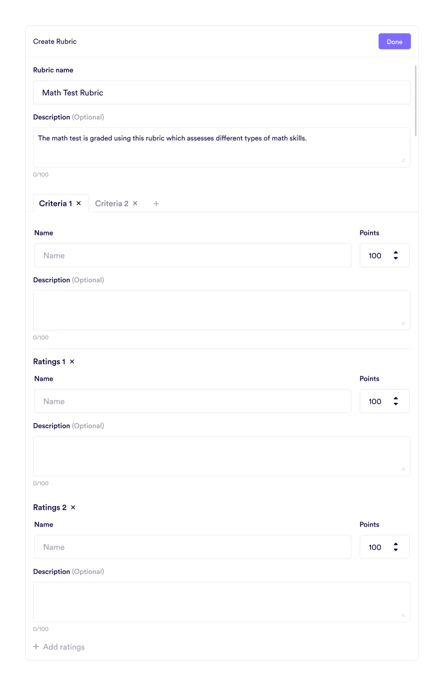 Rubric Creation