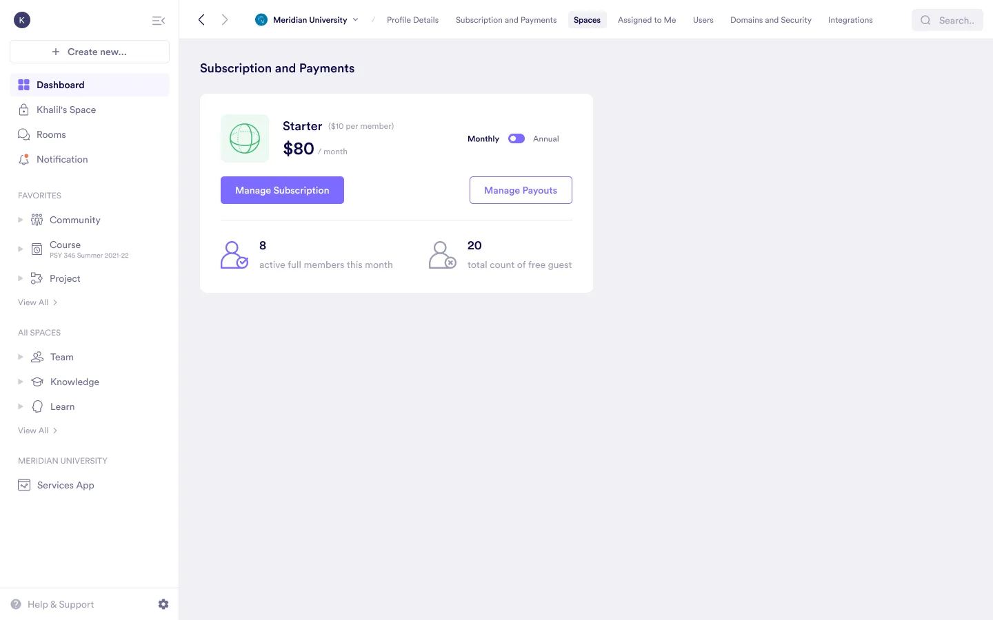 Billing Tab
