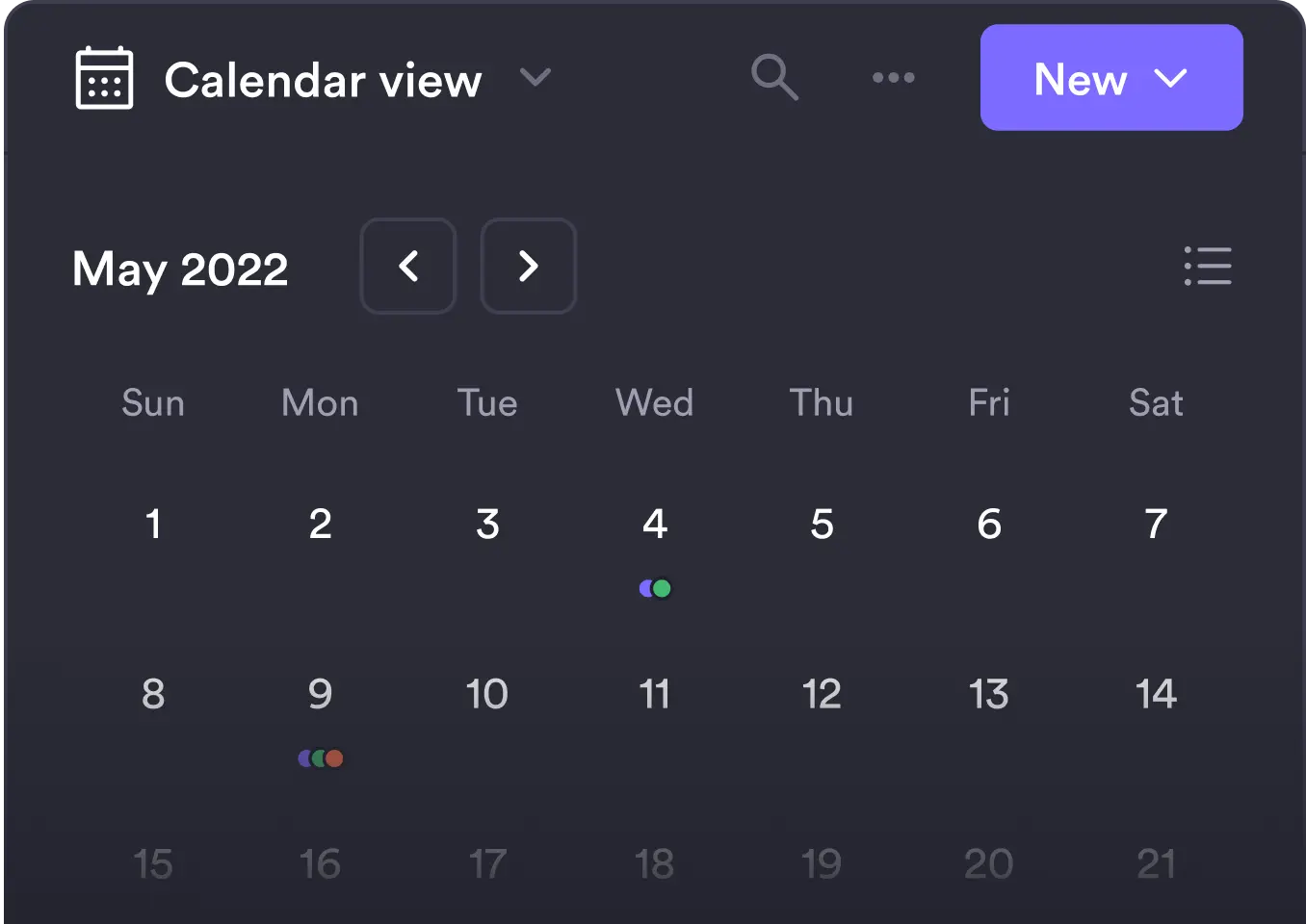 Illustration showing different view options