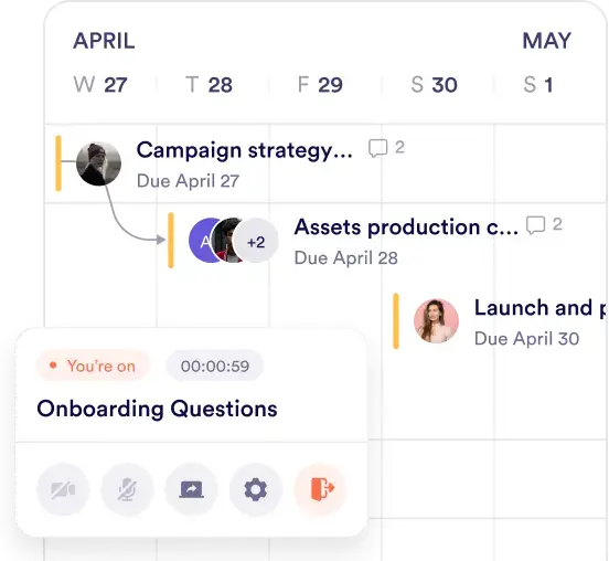 Onboarding hub in Pivot, showing playbooks and goals.